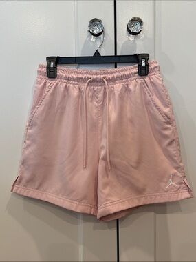 Jordan Women's Light Pink Elastic Drawstring Athletic Shorts